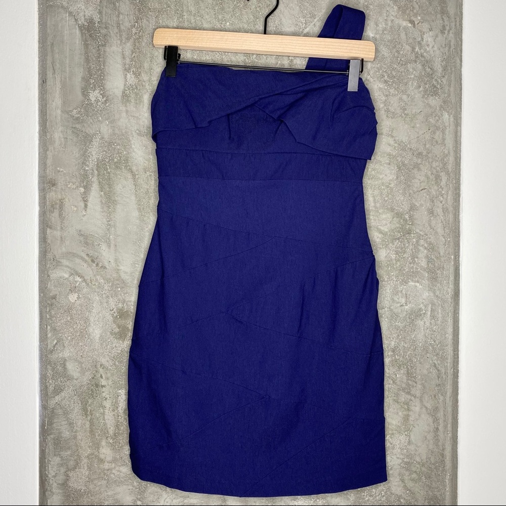 Ruby Rox | Navy One Shoulder Bandage Dress